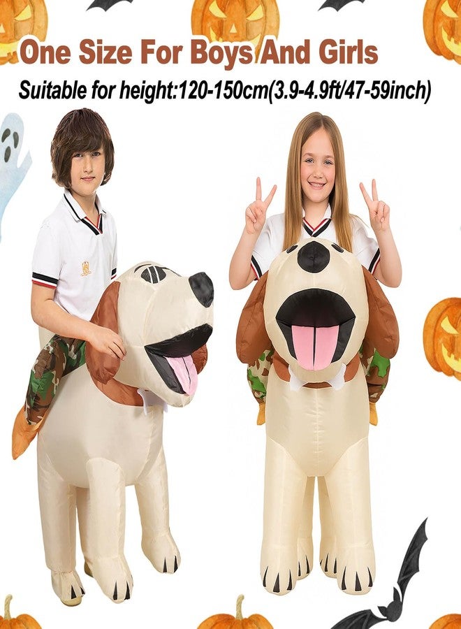 SVNVIOZ Dog Inflatable Costume for Kids, Blow Up Dog Halloween Cosplay Costumes, Ride on Party Costume Suit for Girls Boys - Image 3